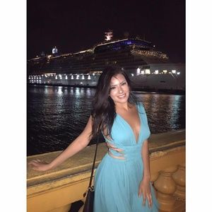 Aqua blue summer dress